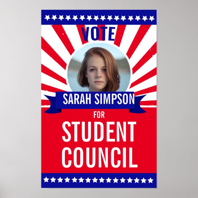 Poster Vote pour le président de classe : Élection du con (Devant)