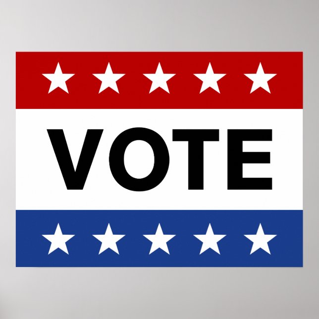 Poster Vote sur l'affiche du jour de l'élection (Devant)