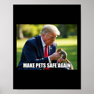 Poster Vote Trump Mega Rendre les animaux sûrs Justice Pe