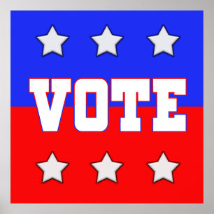 Poster Voter avec Stars