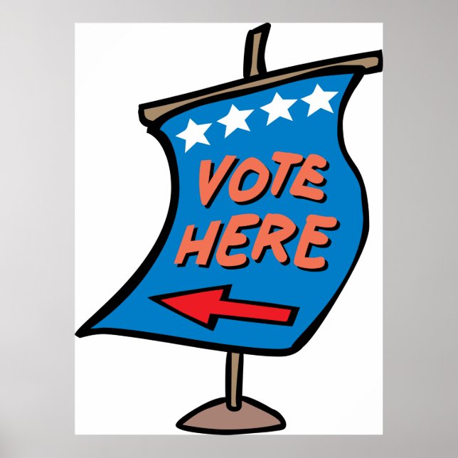 Poster Voter ici (Devant)