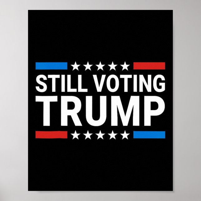 Poster Voter Trump 2024 Drapeau patriotique américain Hom (Devant)