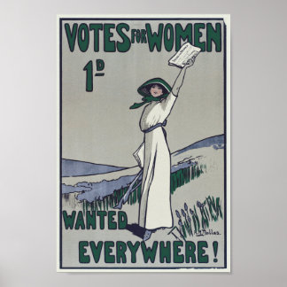 Poster Votes pour les femmes Recherché