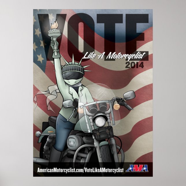 Poster Votez comme un motocycliste (Devant)