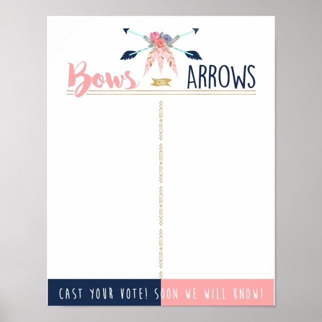 Poster Votez le Parti de la Révélation de genre - Boho (Devant)