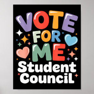Poster Votez pour moi Vibes du Conseil des élèves Électio