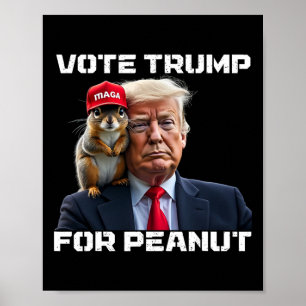 Poster Votez Trump pour Peanut l'écureuil 2