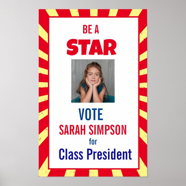 Poster Voting Be a Star" produit sucré, (Devant)