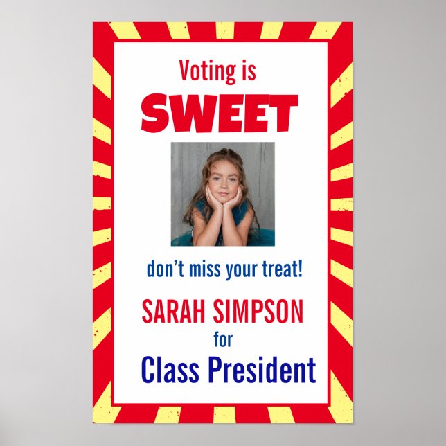 Poster Voting Be a sweet" bonbon produit, (Devant)