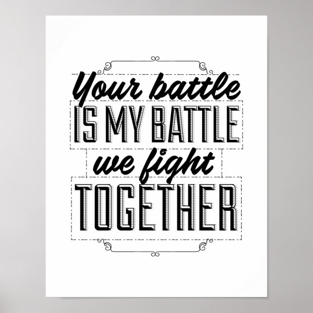 Poster Votre bataille est ma bataille que nous combattons (Devant)