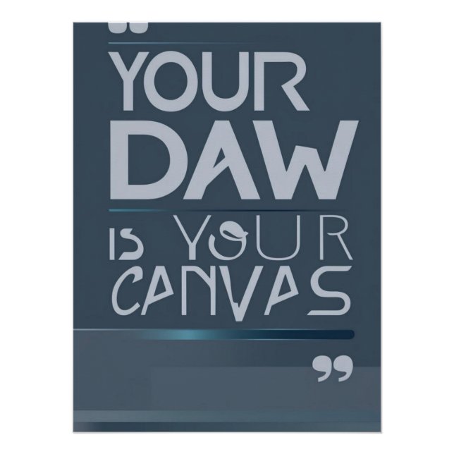 Poster Votre bureau est votre canvas option 2 (Devant)