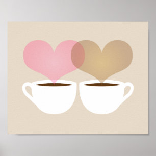 Poster Votre café et la mienne dans l'art de l'amour Impr