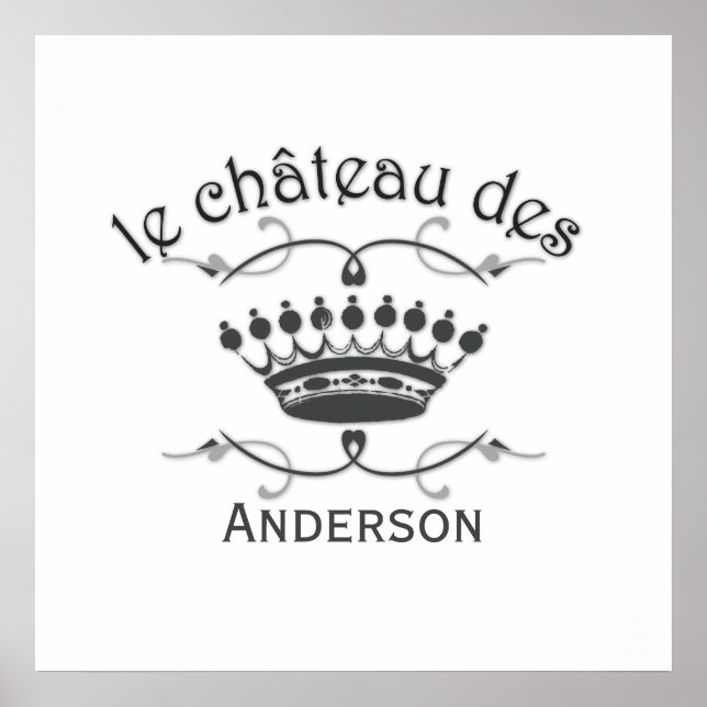 Poster Votre Château avec Couronne (Devant)