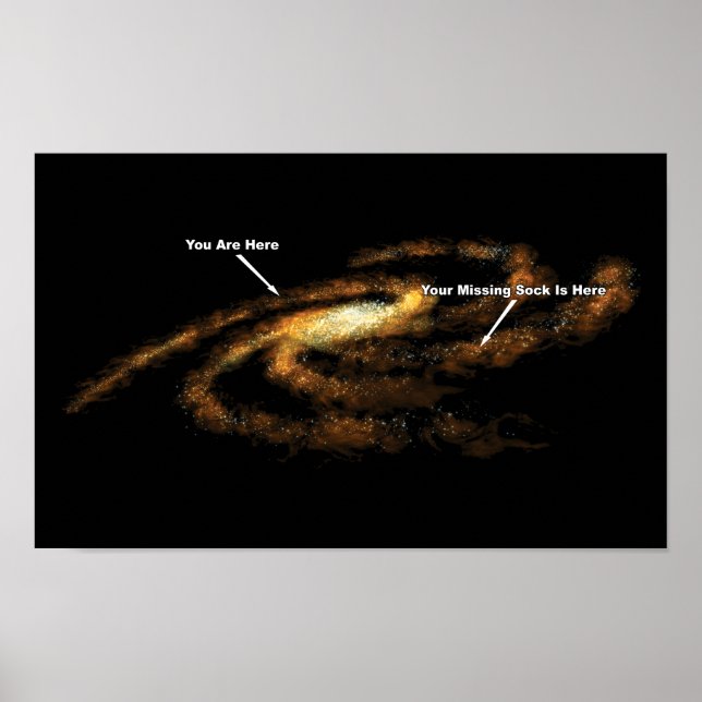 Poster Votre Choc Manquant Est Ici Voie Lactée Galaxie (Devant)