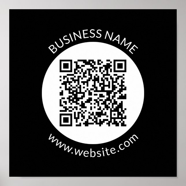 Poster Votre code QR téléchargé | Texte et couleurs modif (Devant)