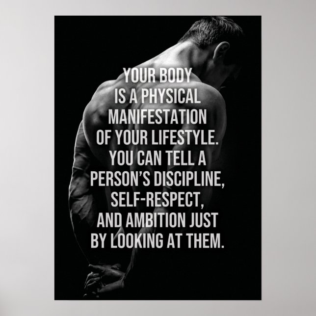 Poster Votre Corps Reflète Votre Style De Vie (Devant)
