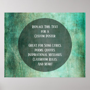 Poster Votre cote préférée Vert Brown Grunge sur Cercle
