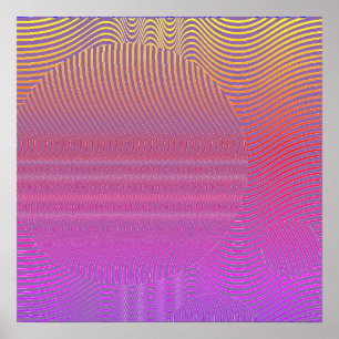 Poster Votre couleur avec Op Art Waves