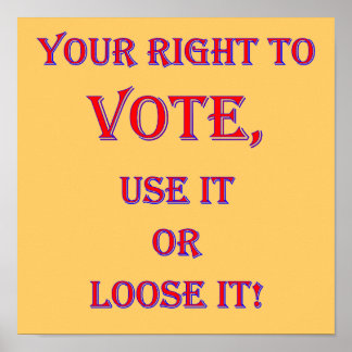 Poster Votre Droit De Vote