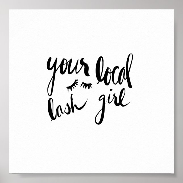 Poster Votre fille foutu locale -Lash Room Wall Decor (Devant)