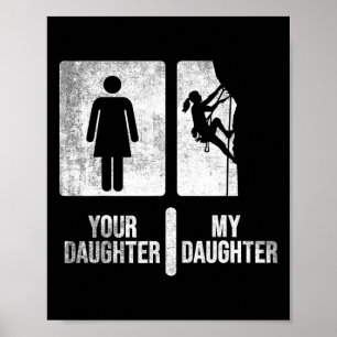 Poster Votre fille ma fille qui grimpe. Drôle d'escalade