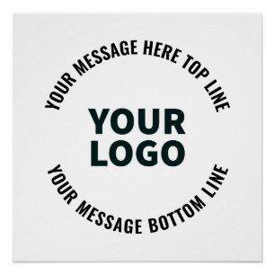 Poster Votre logo ou image   Texte éditable gras