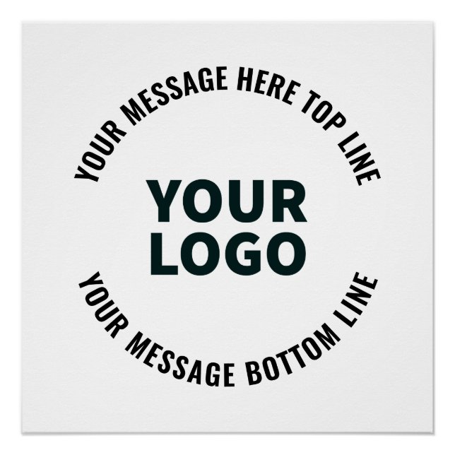 Poster Votre logo ou image | Texte modifié en gras (Devant)