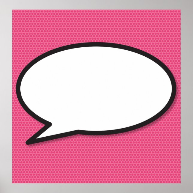 Poster Votre Message Amusant Rétro Bande Dessinée Pop Art (Devant)