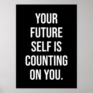 Poster Votre Moi Futur Compte Sur Vous - Gym, Hustle