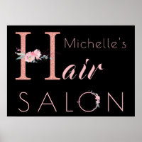 Votre nom salon de coiffure parties scintillant fl