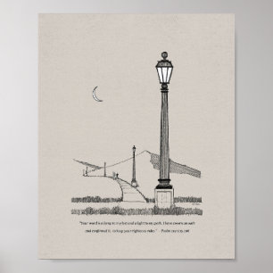 Poster Votre Parole Est Une Lampe À Mes Pieds, Lumière Su