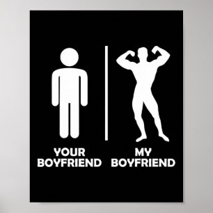 Poster Votre Petit Ami Vs Mon Amusant Bodybuilding Gym De