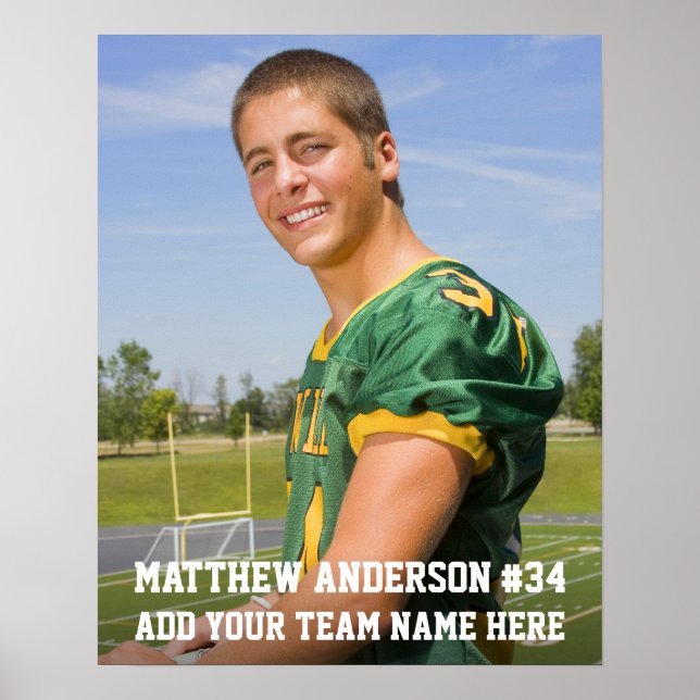 Poster Votre photo Custom Football ou votre sport Frameab (Devant)