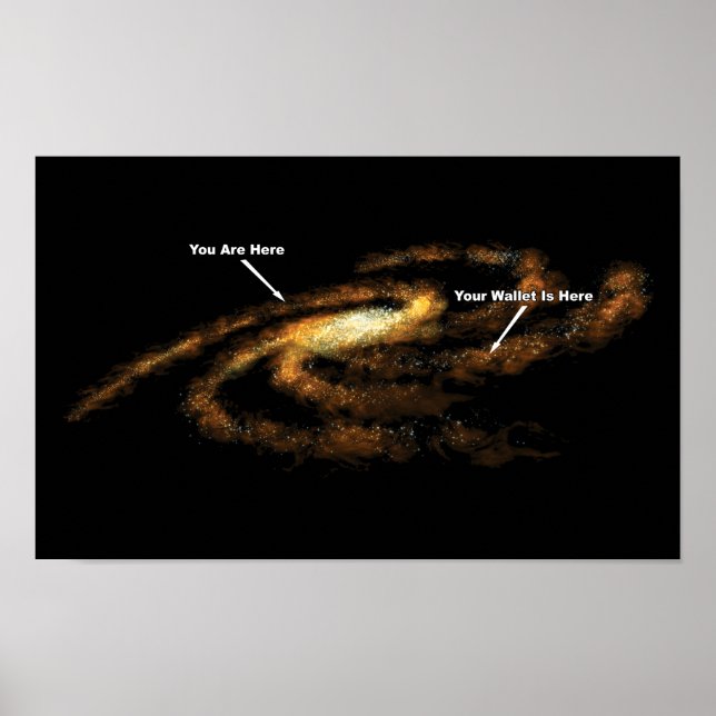Poster Votre Portefeuille est ici Voie Lactée Galaxie (Devant)