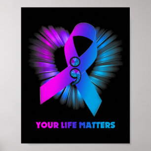Poster Votre problème Sensibilisation au suicide Conscien