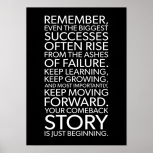 Poster Votre récit de retour - Motivation du succès