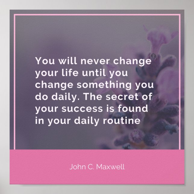 Poster Votre routine quotidienne (Devant)