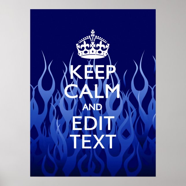 Poster Votre texte pour garder le calme sur Blue Racing F (Devant)