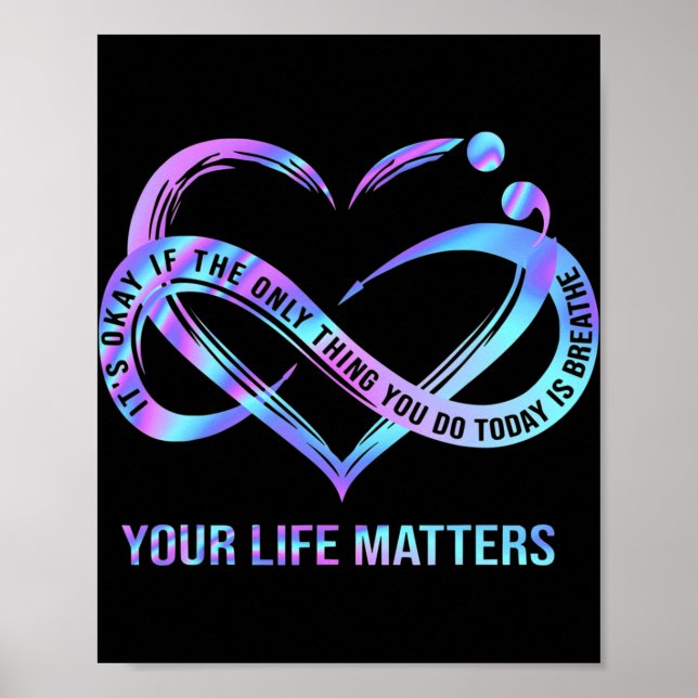 Poster Votre vie compte Prévention du suicide Sensibilisa (Devant)