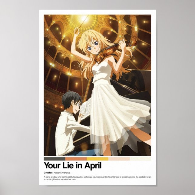 Poster Votre vie en avril Anime Imprimer (Devant)