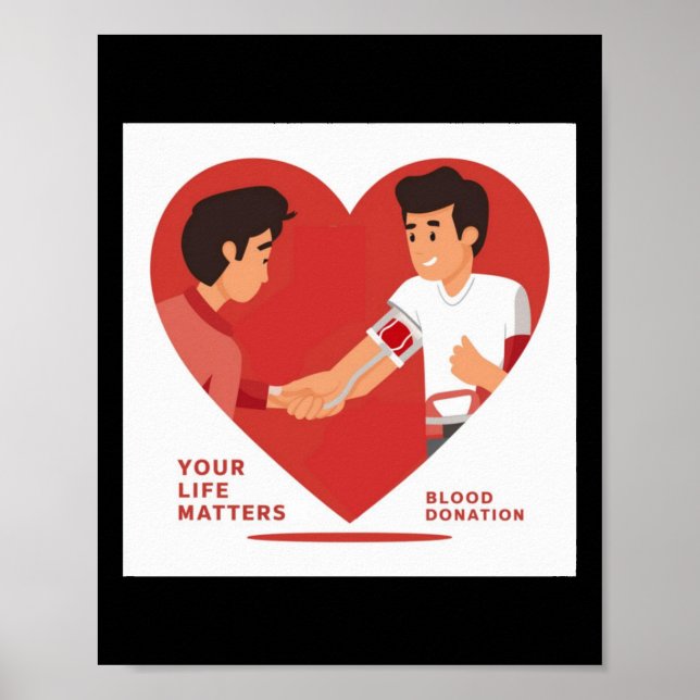 Poster Votre vie S - Sticker de don de sang (Devant)