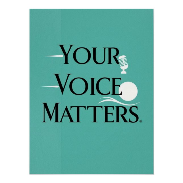 Poster Votre voix compte, option 2 (Devant)