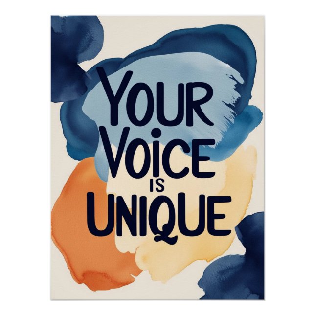 Poster Votre Voix Est Unique (Devant)