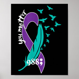 Poster Vous aimez 988 Prévention du suicide sensibilisati