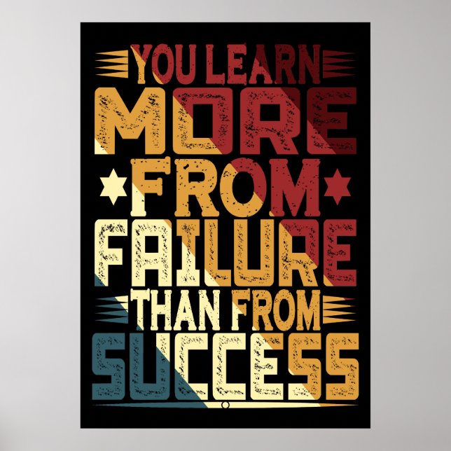 Poster Vous apprenez plus de l'échec que du succès (Devant)