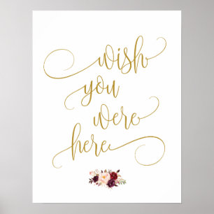 Poster Vous auriez aimé être ici panneau de table de mari