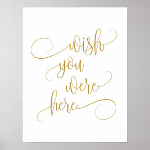 Poster Vous auriez aimé être ici panneau de table de mari