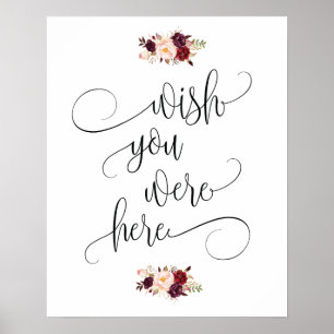 Poster Vous auriez aimé être ici panneau de table de mari