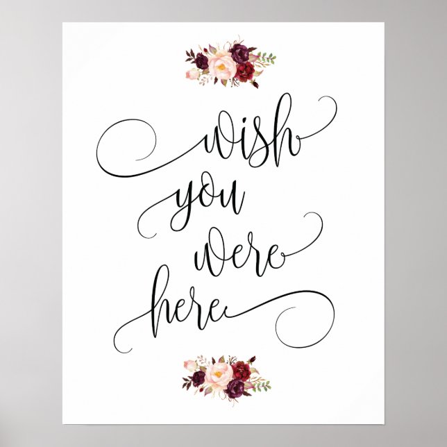 Poster Vous auriez aimé être ici panneau de table de mari (Devant)