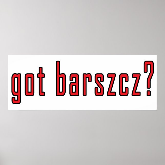 Poster vous avez barszcz ? (Devant)